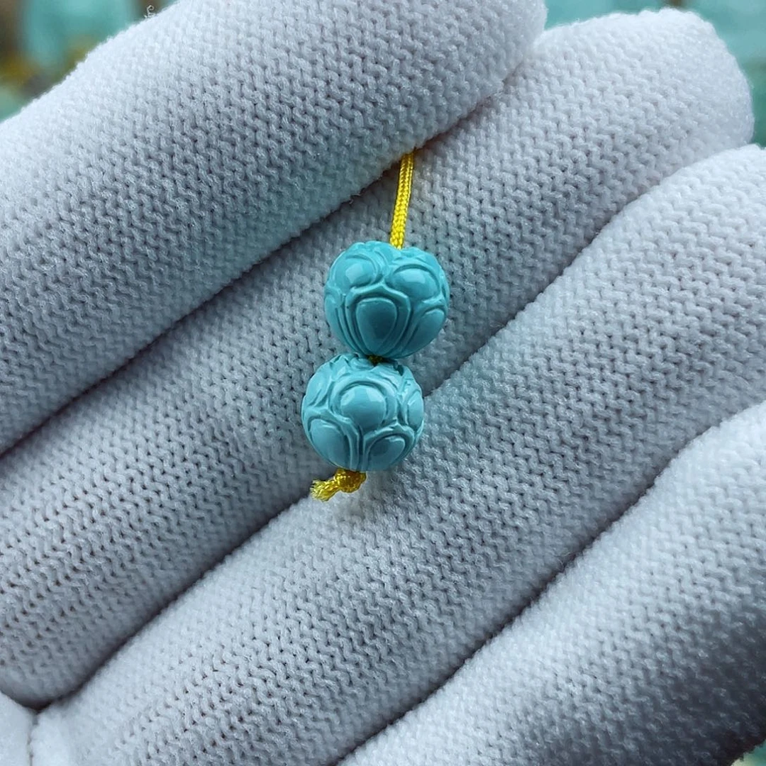 未镶嵌绿松石珠宝奇石8mm+