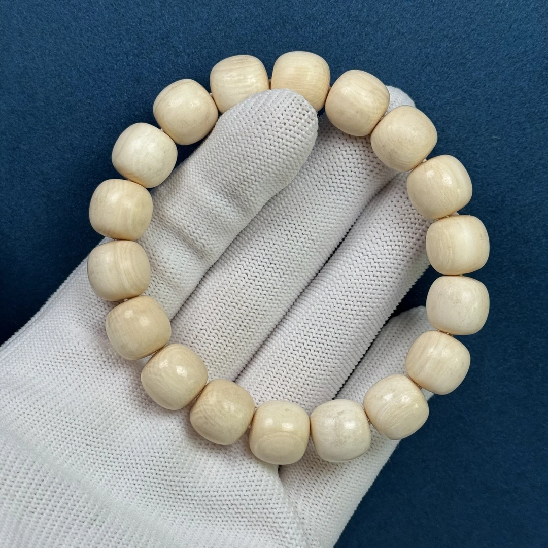 U40-92天然猛犸牙 瑕疵特价老型手串12mm支持复检假一罚十