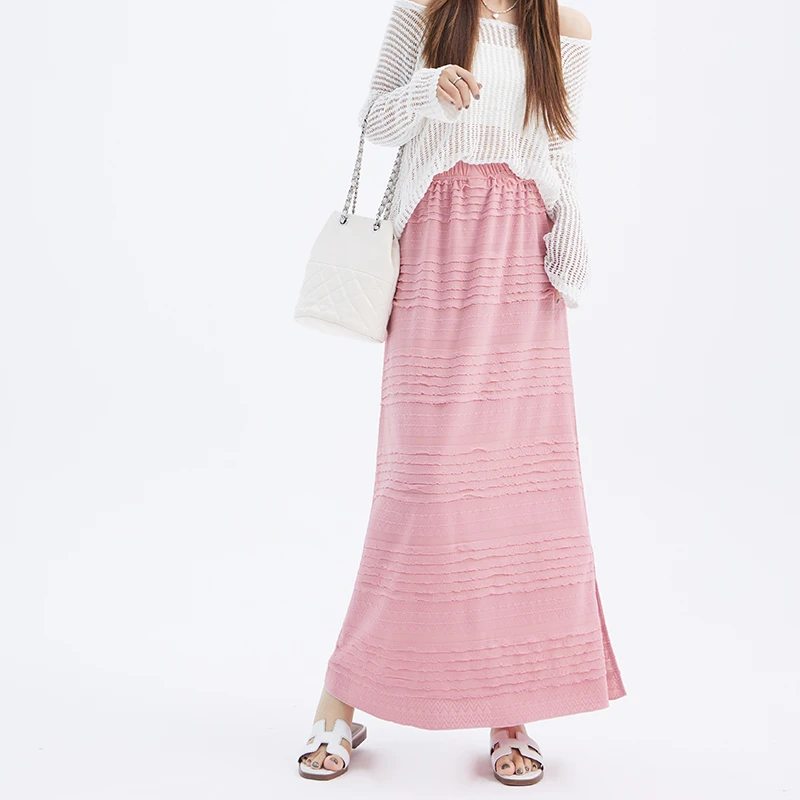 【涵胖胖】清 夏季时尚百搭百叶窗半身裙  1510