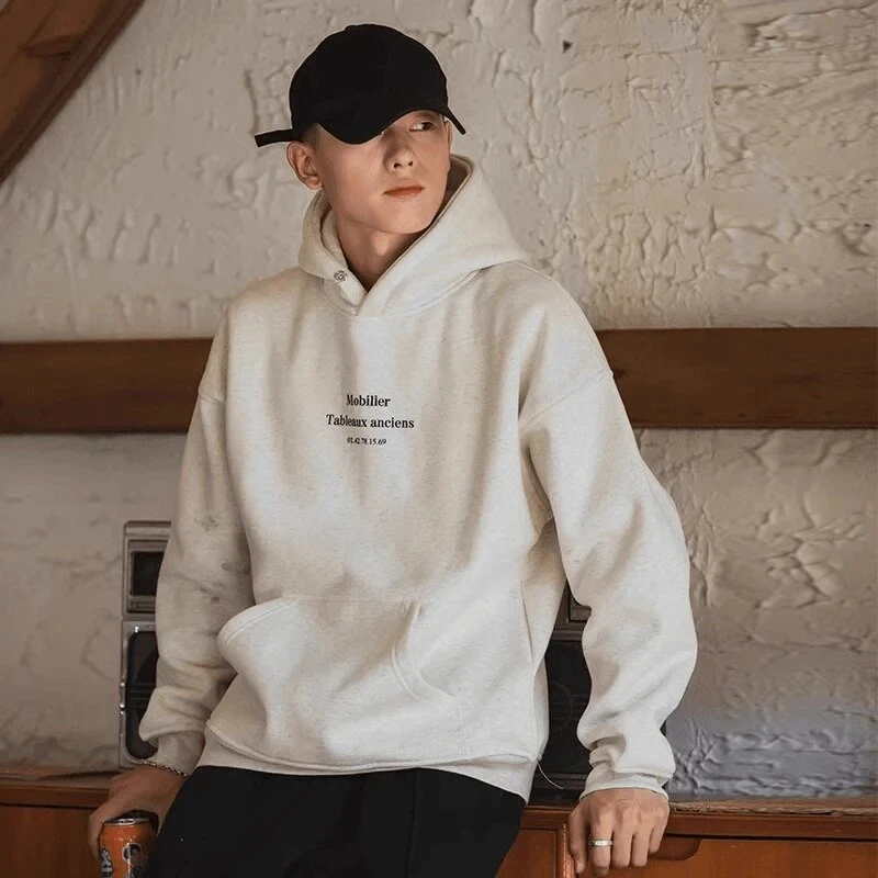 仓石一树潮牌日系连帽卫衣男士秋冬新款加绒加厚纯棉宽松外套百搭