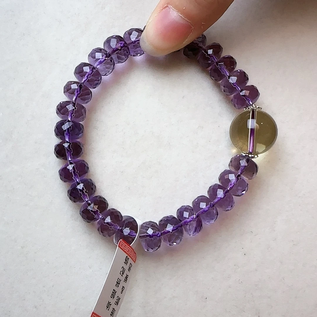 水晶手链未镶嵌柠**店大气上档次