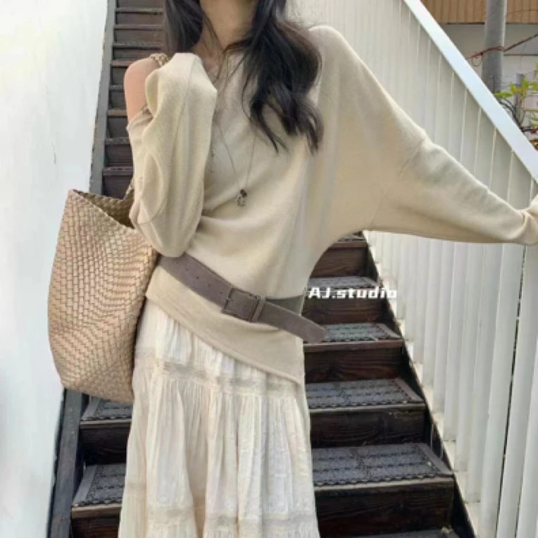 AJ 95069# 档口无敌大爆款｜华夫格斜肩宽上衣