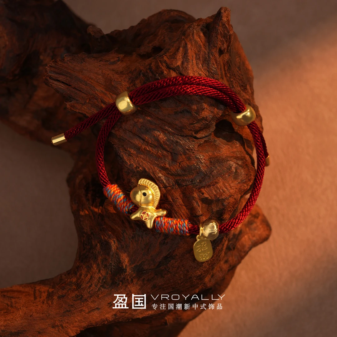 铜合金布艺手链 盈国【马上有福】编织手串手工编绳编绳小众国潮
