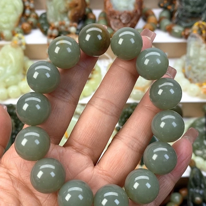 【闪购商品】透闪石质玉手把未镶嵌