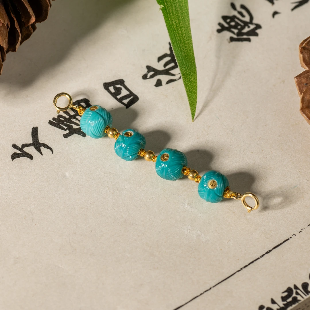 【世间臻宝】18K绿松石DIY延长链/Q1703/多样性发一件/7mm/5cm+/8