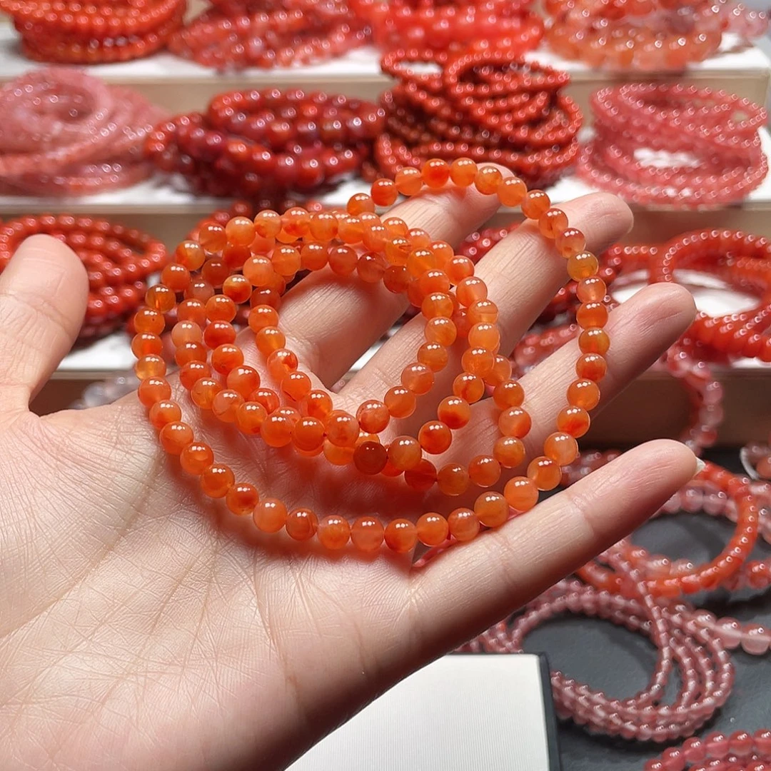 南红玛瑙未镶嵌手链5.9