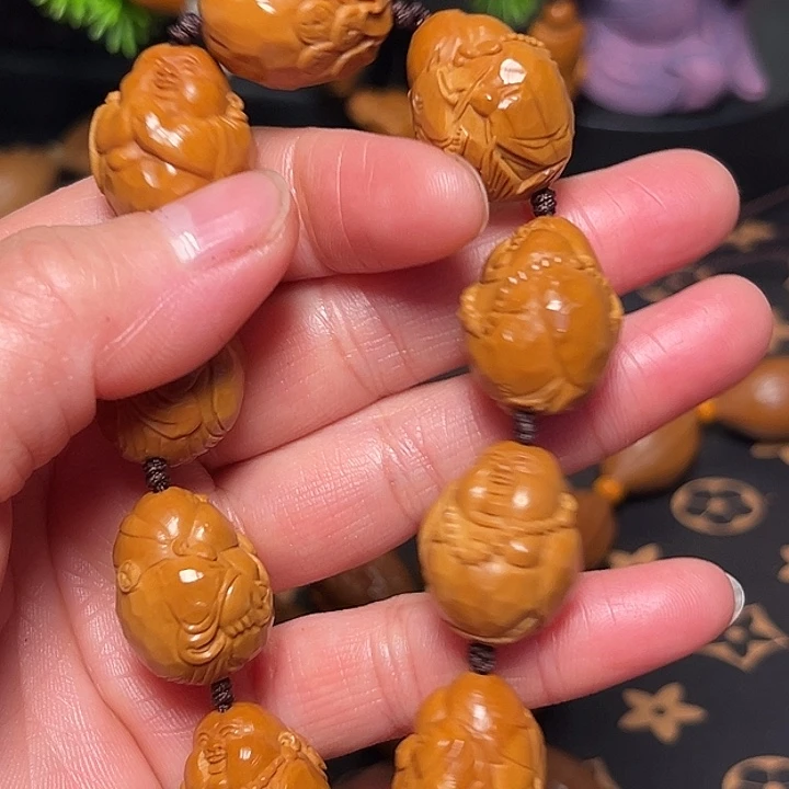 手串/手链橄榄核钻石面橄榄核弥勒手串9颗籽