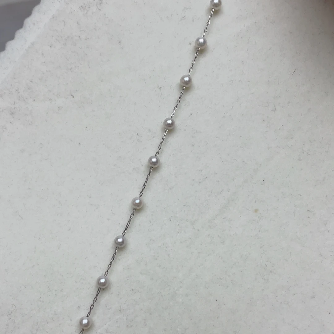 海水珍珠银S925镶嵌手绳
