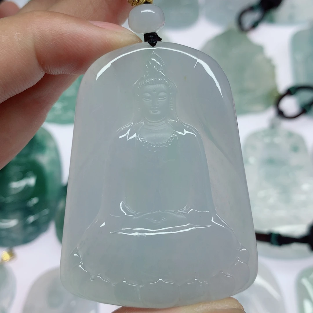 传***量翡翠未镶嵌挂件素衣