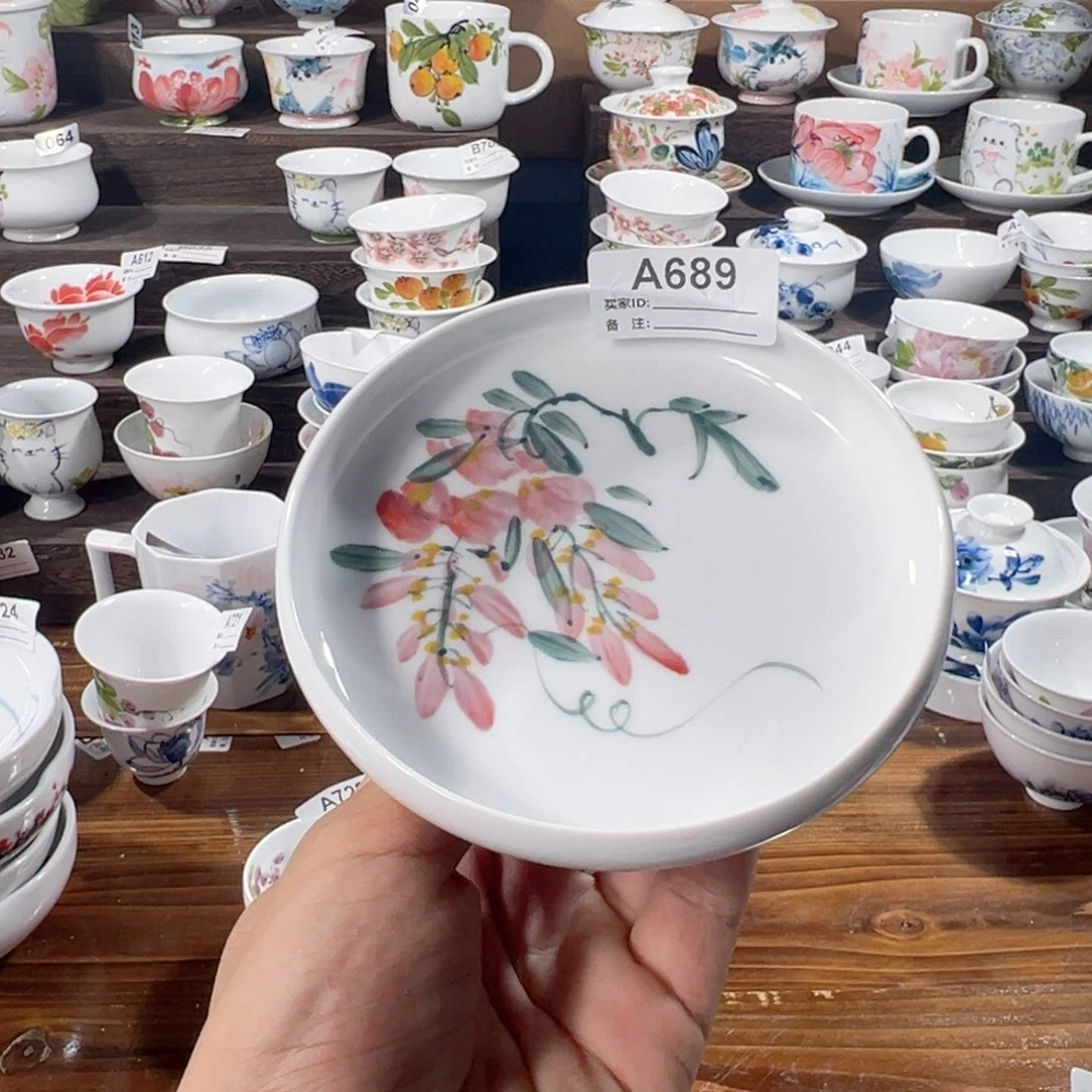 景德镇手工手绘陶瓷5寸小圆碟