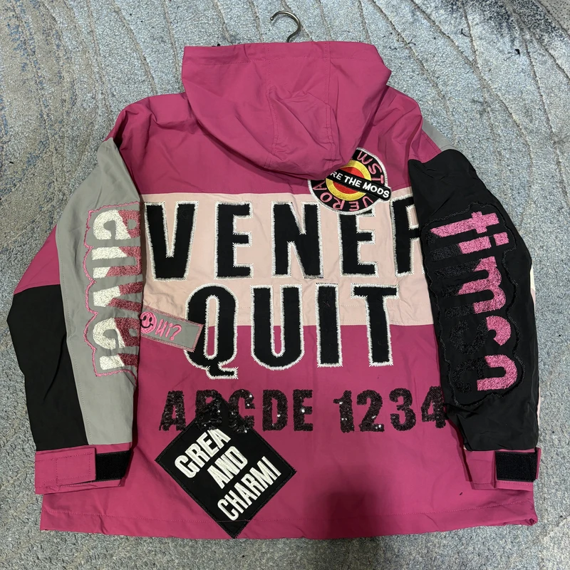 2025新款美式外套女春秋潮牌宽松休闲冲锋衣外套女