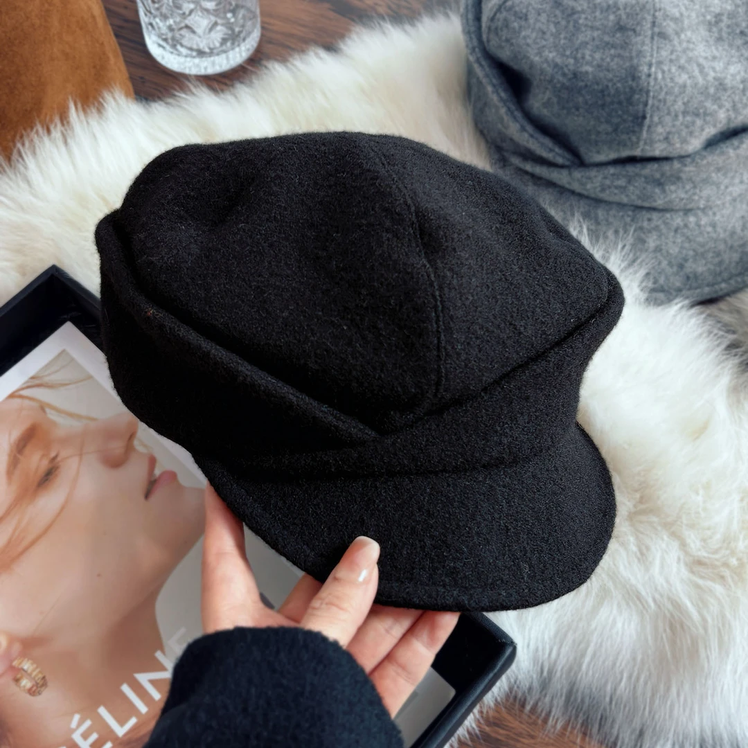 复古八角帽女秋冬黑色显脸小百搭报童帽