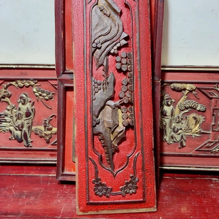 文***画木木雕工艺品摆件