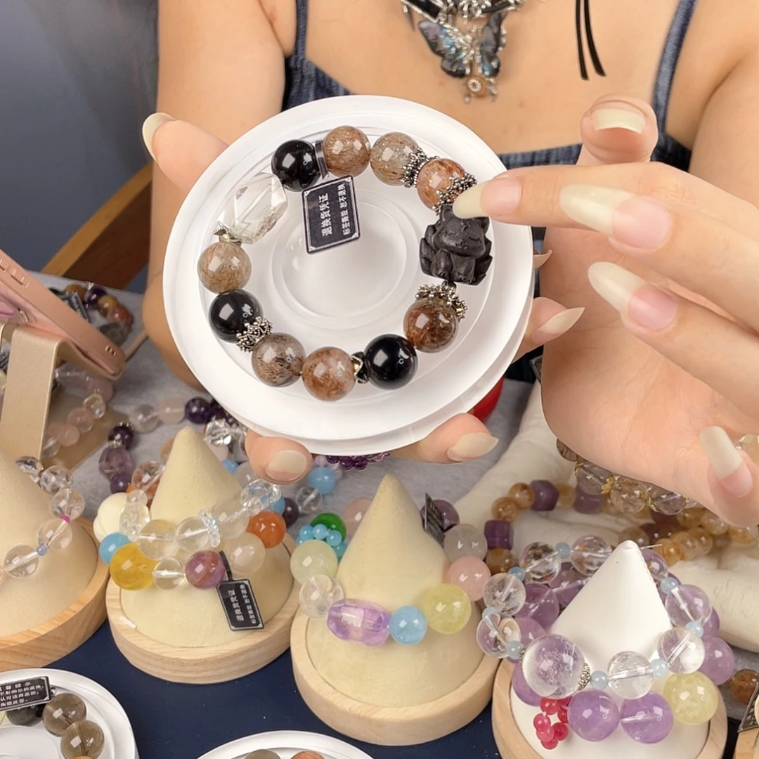 银S925镀金镶嵌手链水晶