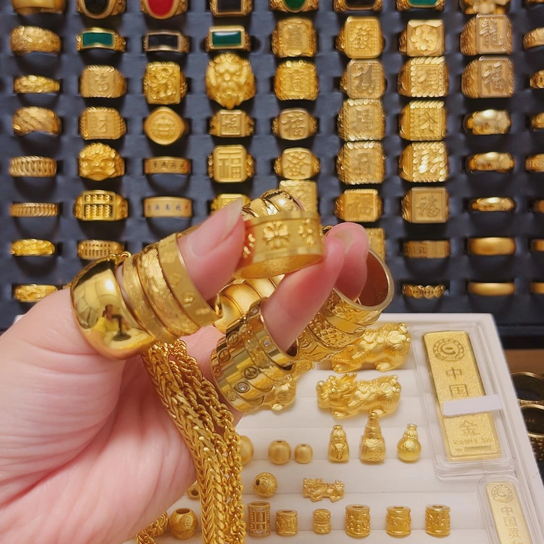 J****大理石纯铜克罗心戒指闭口