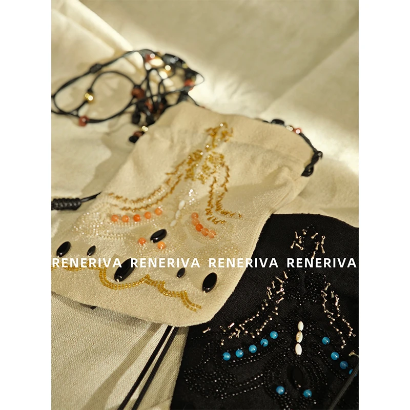 ReneRiva买手店 XUZHI 装饰风格珠绣斜挎包