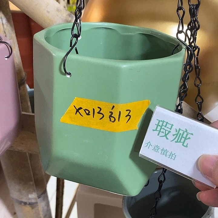 紫砂花盆多肉植物盆瑕疵有孔