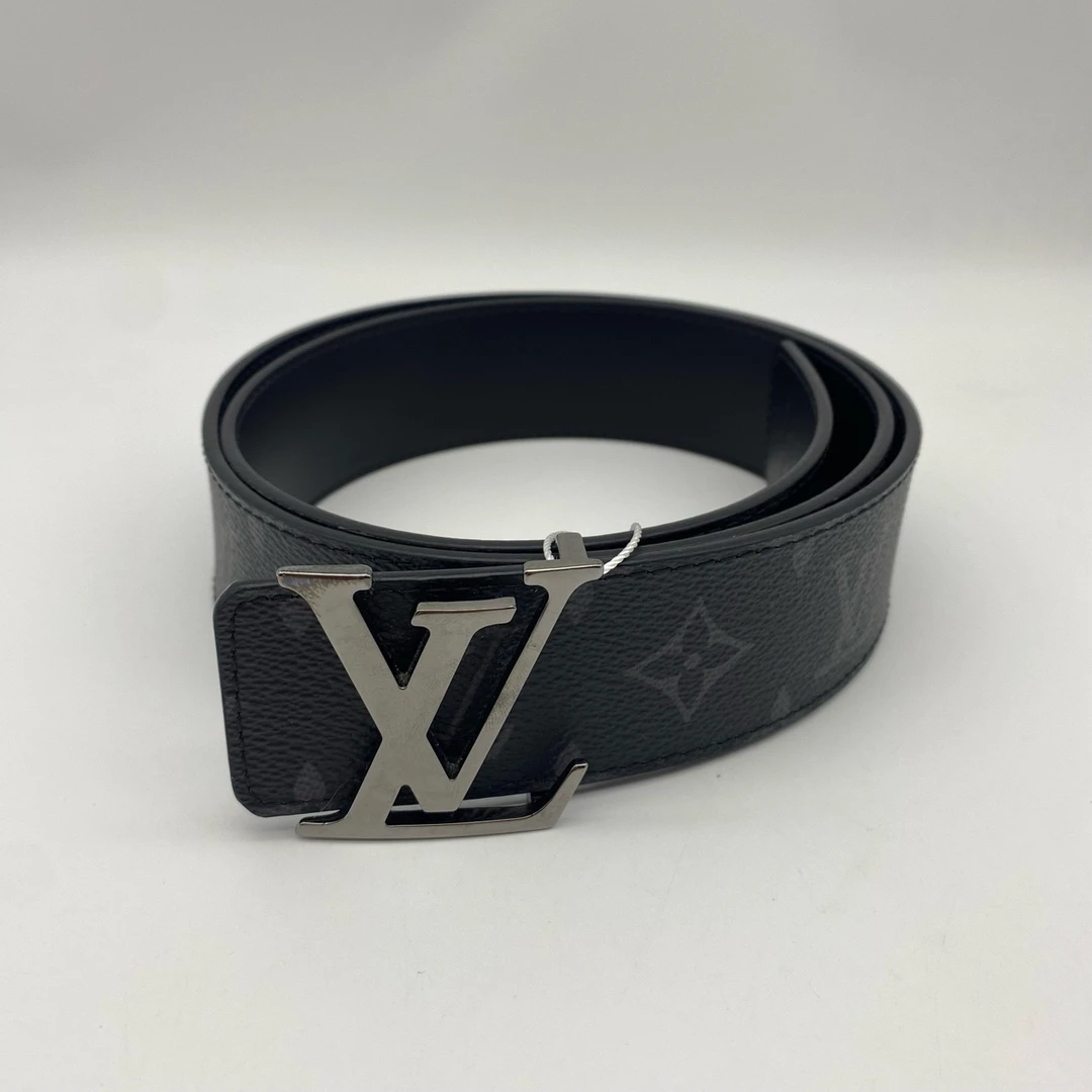 95新 LouisVuitton/路易威登 90码枪扣黑花双面腰带11783419