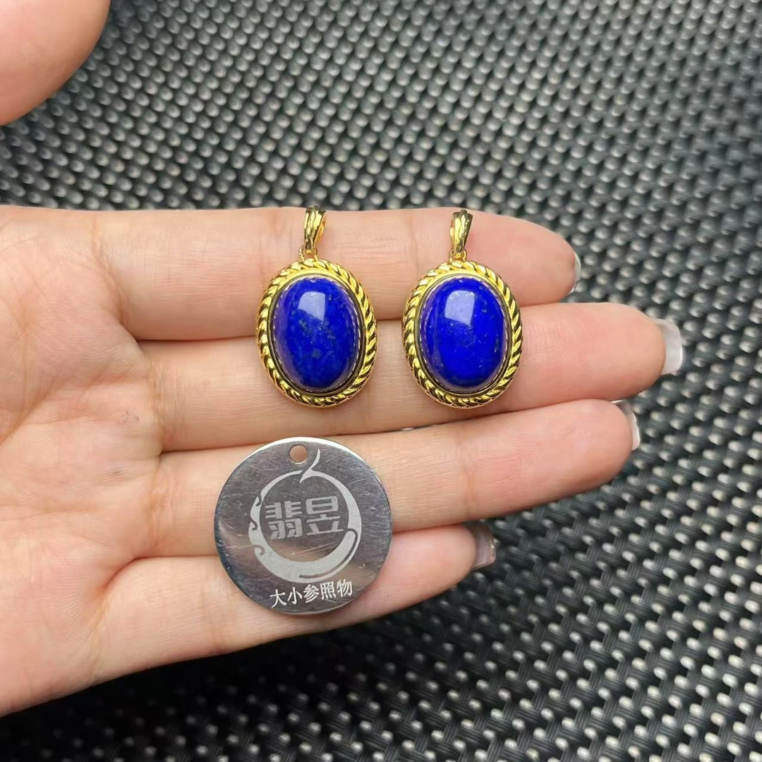 翡昱-SH57-16400-青金石吊坠S925银镶嵌-多样性发其一