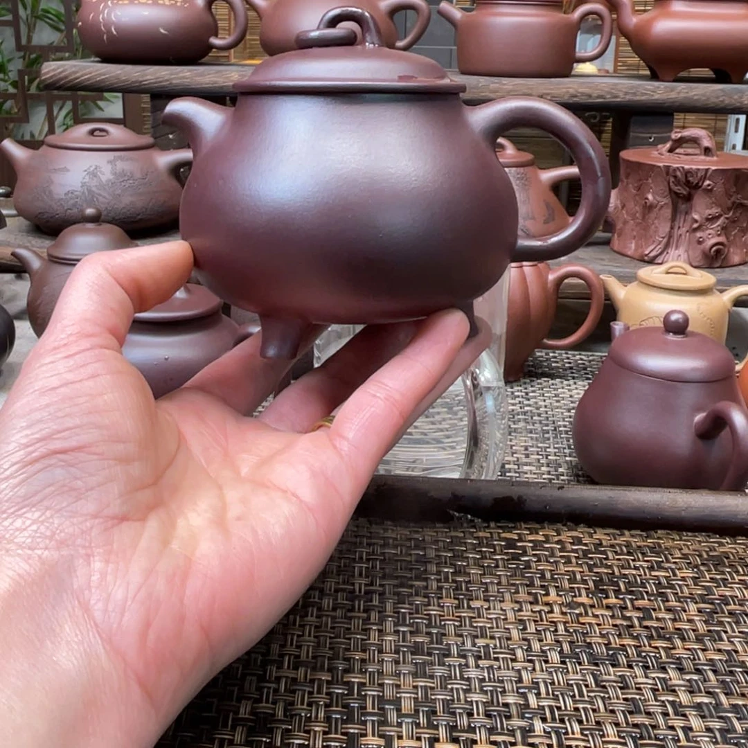 紫砂茶壶宜兴原矿紫砂手工制300