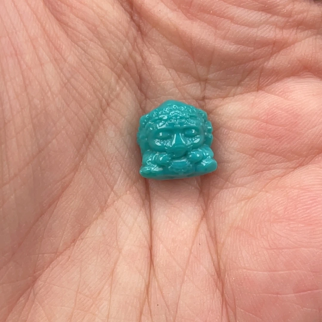 绿松石合金挂件象神雕件