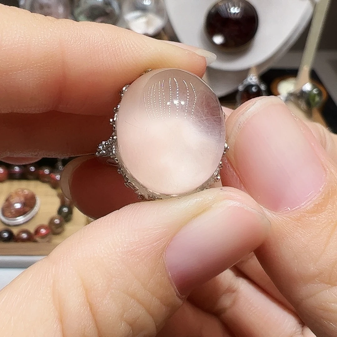 一***光银S925镶嵌珠宝半成品水晶