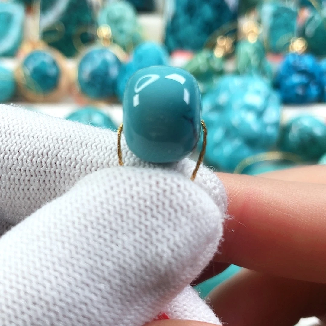 绿松石未镶嵌车挂直径14