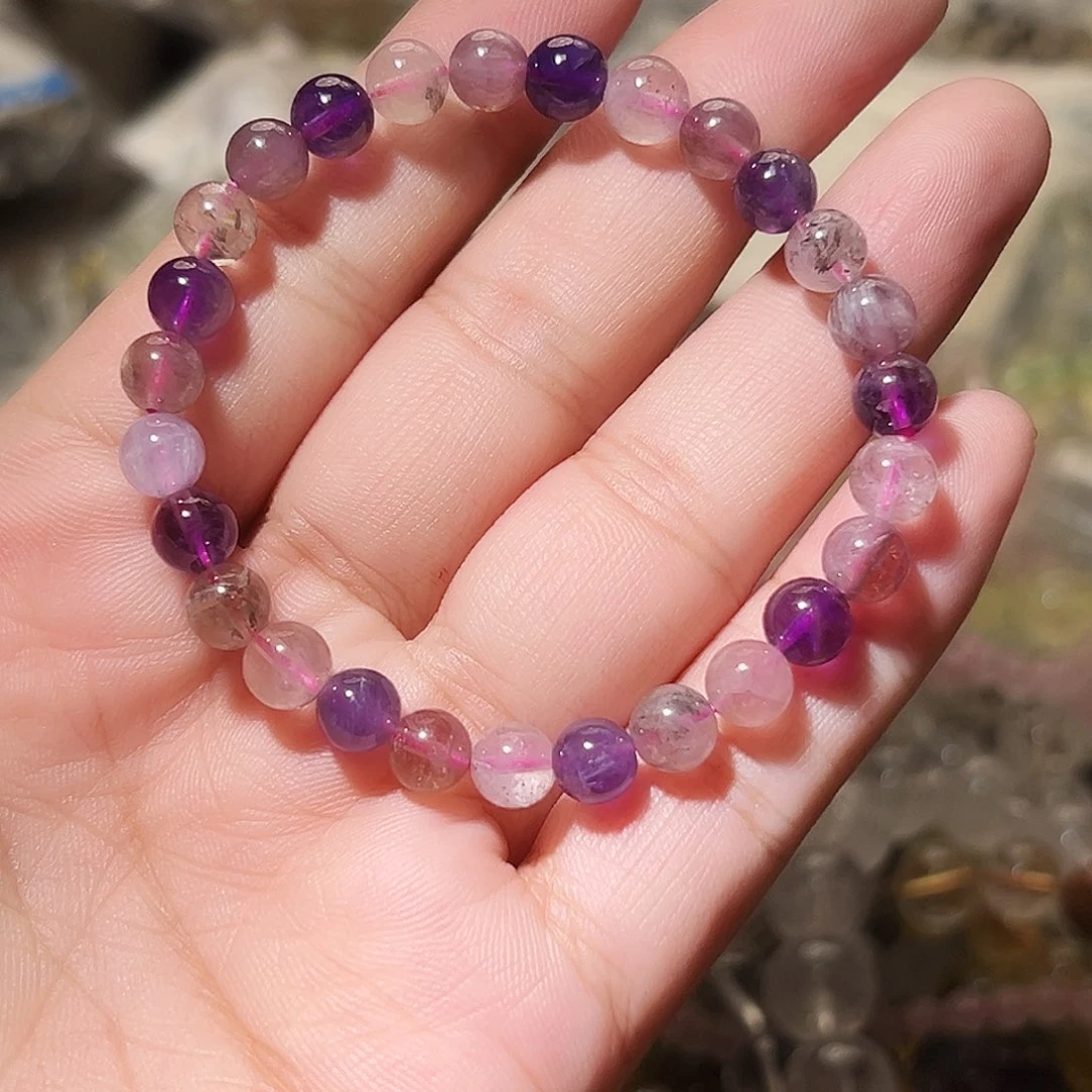 水晶手链未镶嵌极光23手链6毫米16号