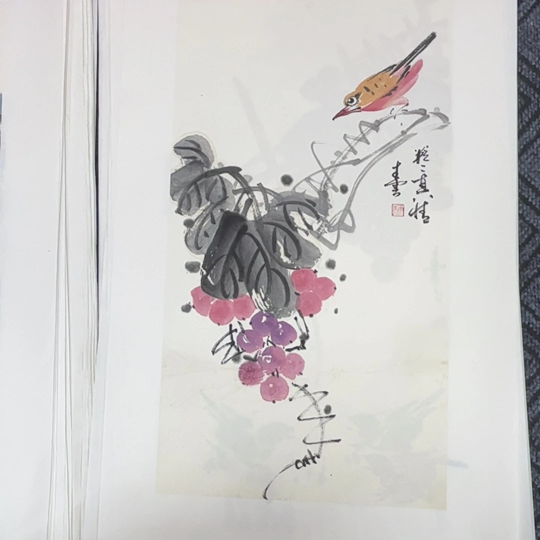 国画四尺四开花鸟m