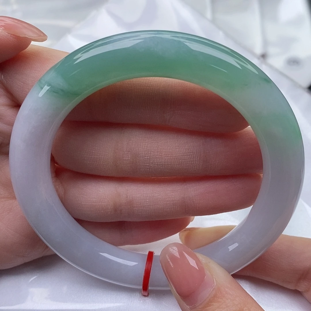 翡翠未镶嵌手镯（圆镯）缅甸天然A货翡翠 59