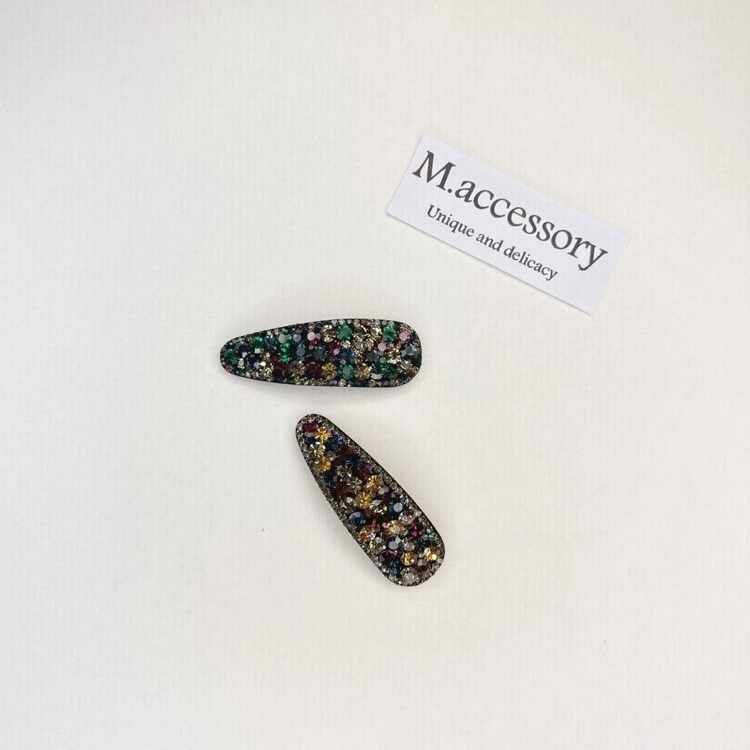 Mi33 韩版饰品 定制款高级感满钻BB夹边夹 J068087