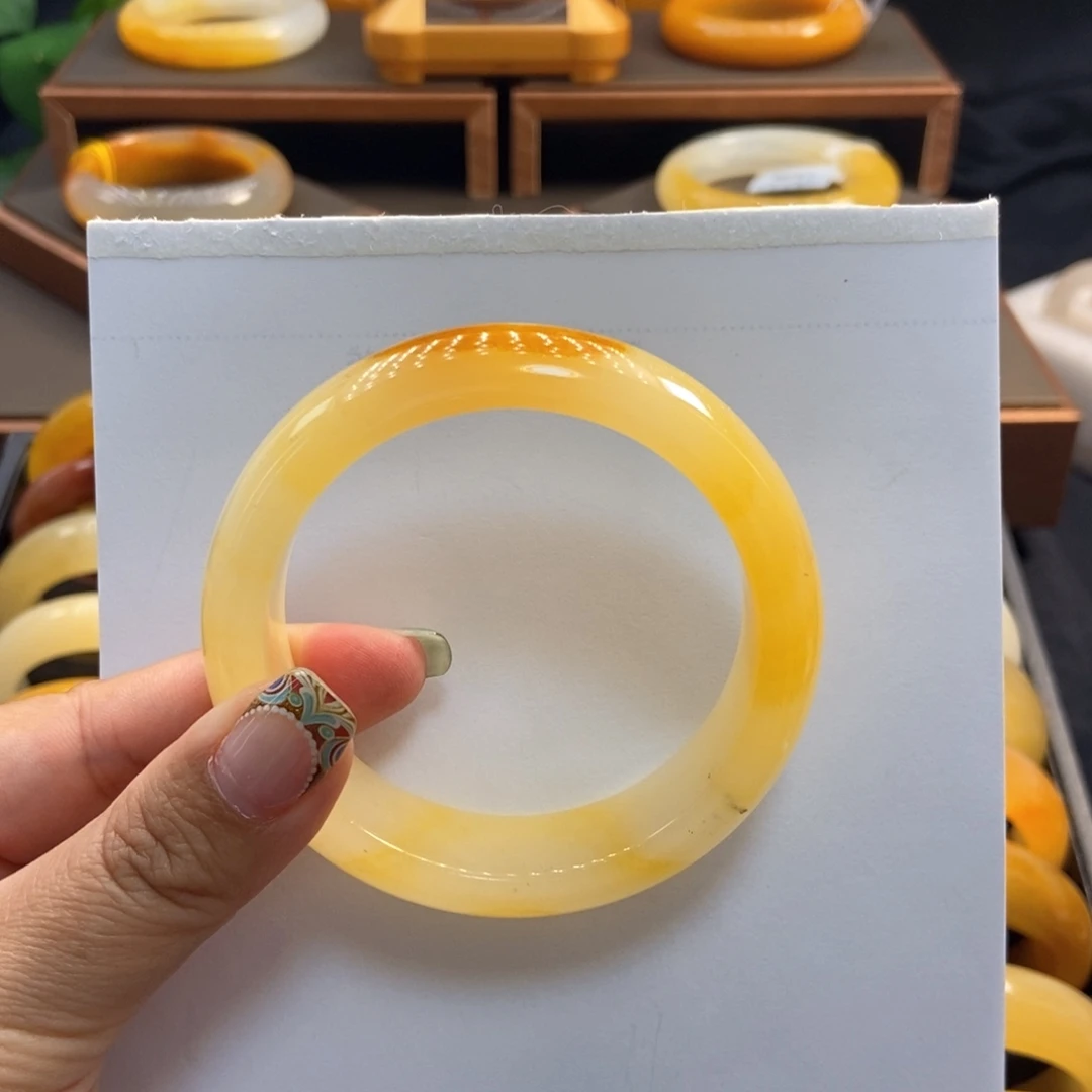 石英质玉（黄龙玉）未镶嵌手镯H58圈