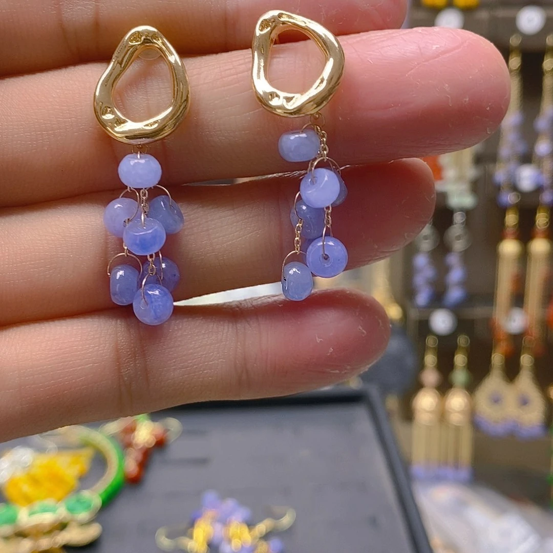 翡翠合金耳饰翡翠