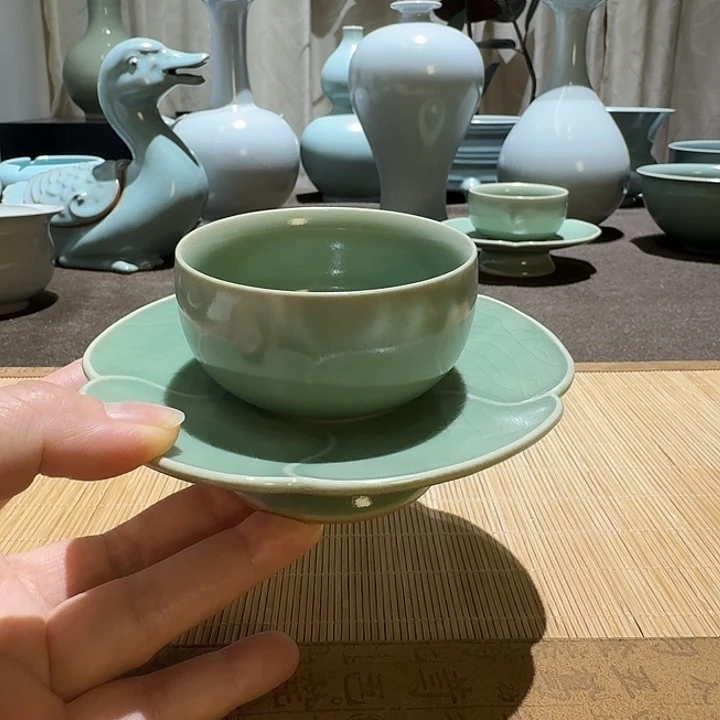 摆件全手工，花口盏杯