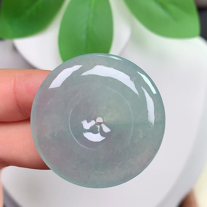 翡翠未镶嵌颈饰平安扣 34x5.7mm