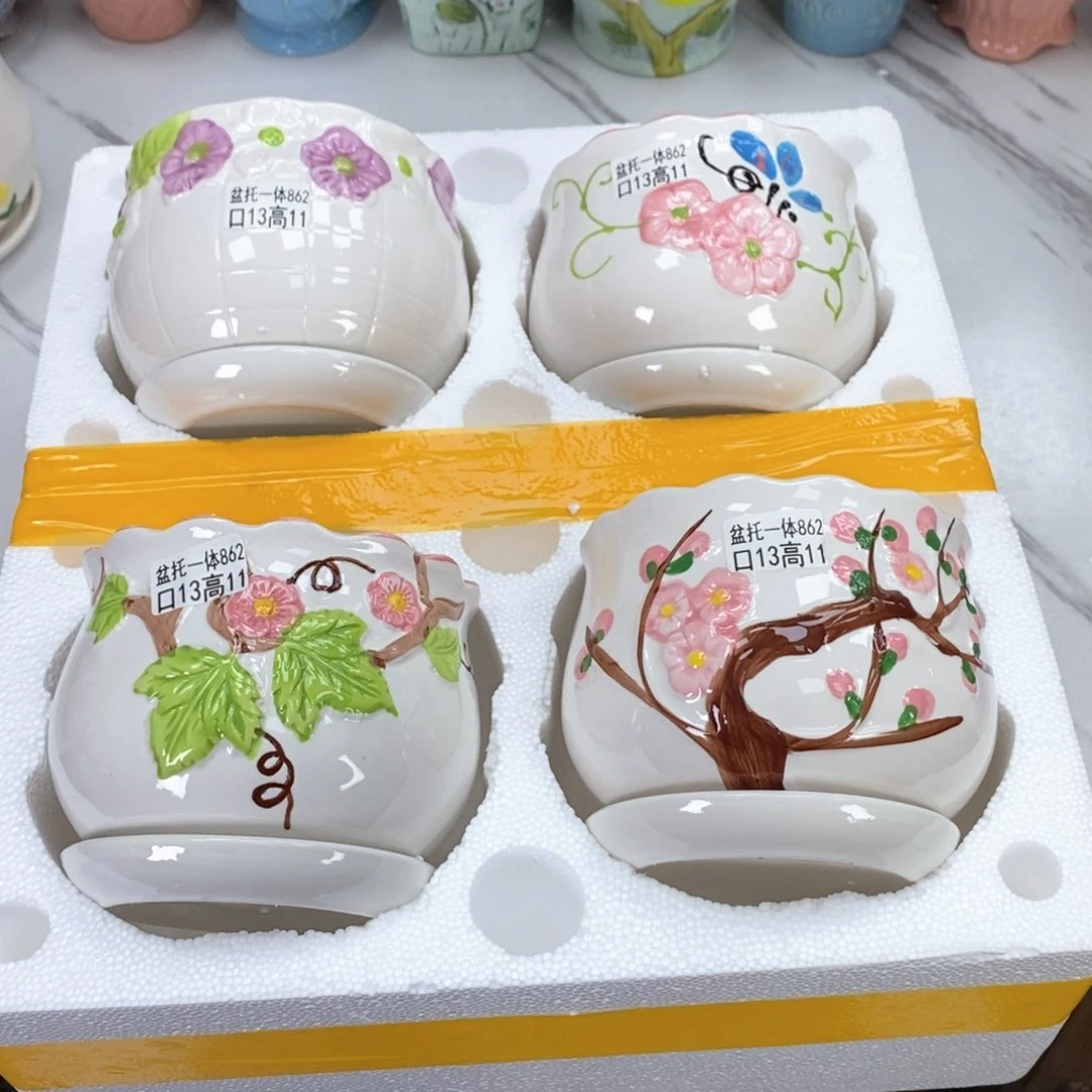 @夏西陶瓷花盆@@5862