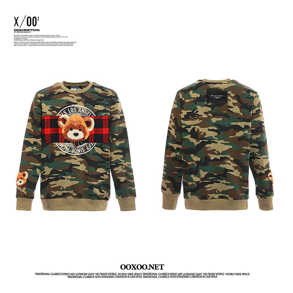 OOXOO｜春秋迷彩图案圆领长袖卫衣JT083060875