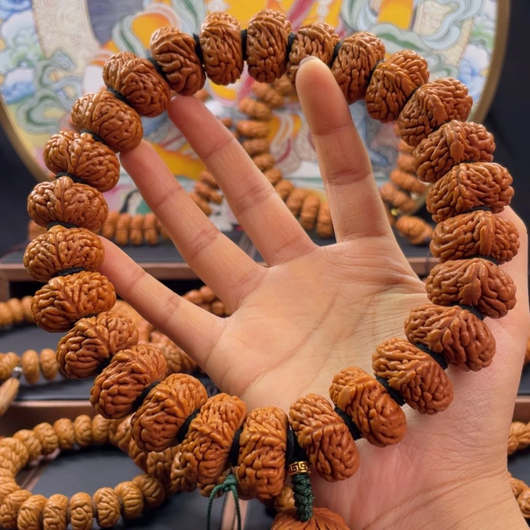 桃核手串25尺寸麒麟纹