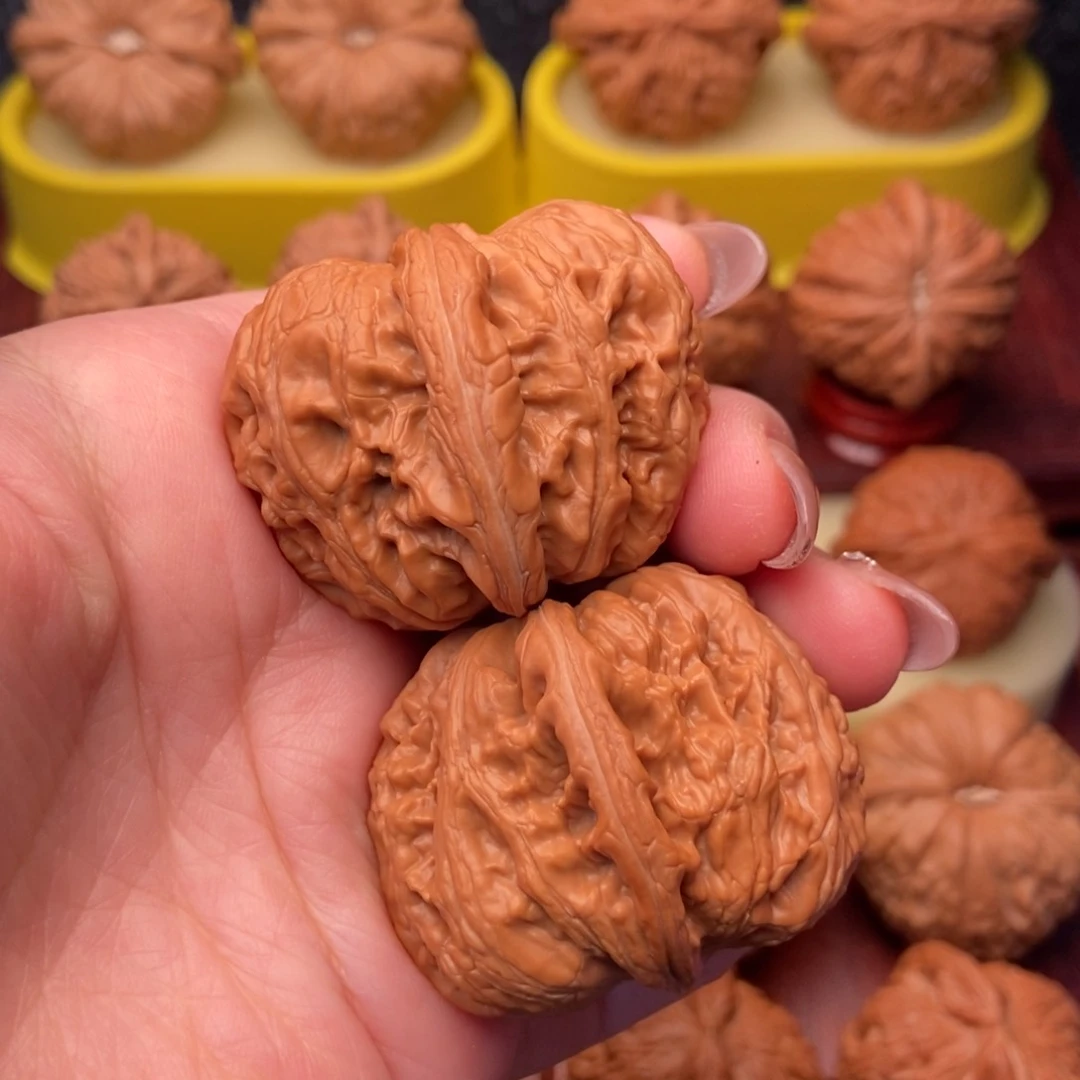 把件文玩核桃42粗筋翘头元宝