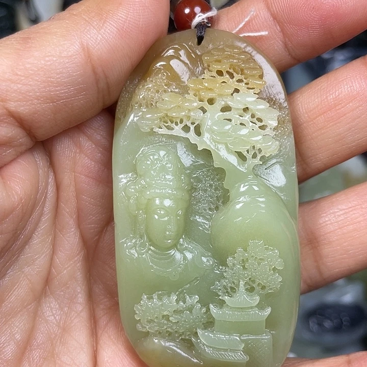 和田玉未镶嵌挂件