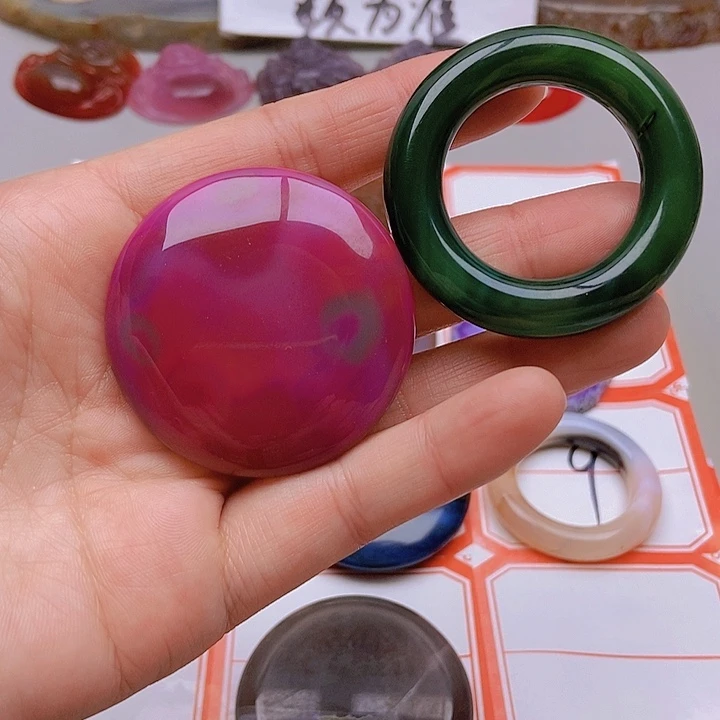 【闪购商品】未镶嵌玛瑙/玉髓珠宝半成品明***果