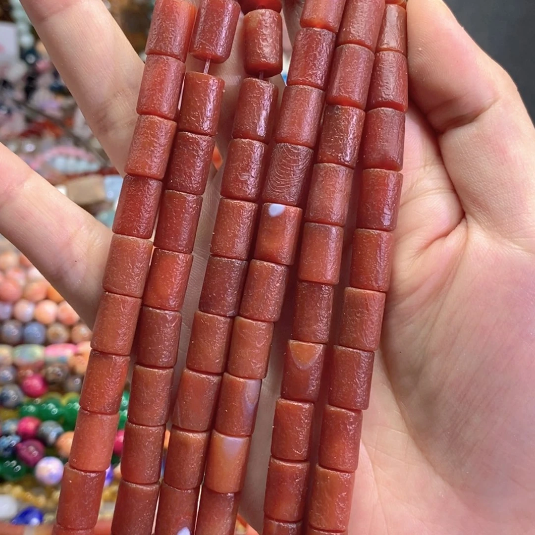 未镶嵌玛瑙/玉髓珠宝半成品橘皮一条卡8*12mm