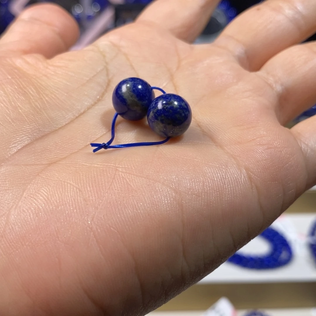 青金石未镶嵌项圈10+mm圆珠2颗