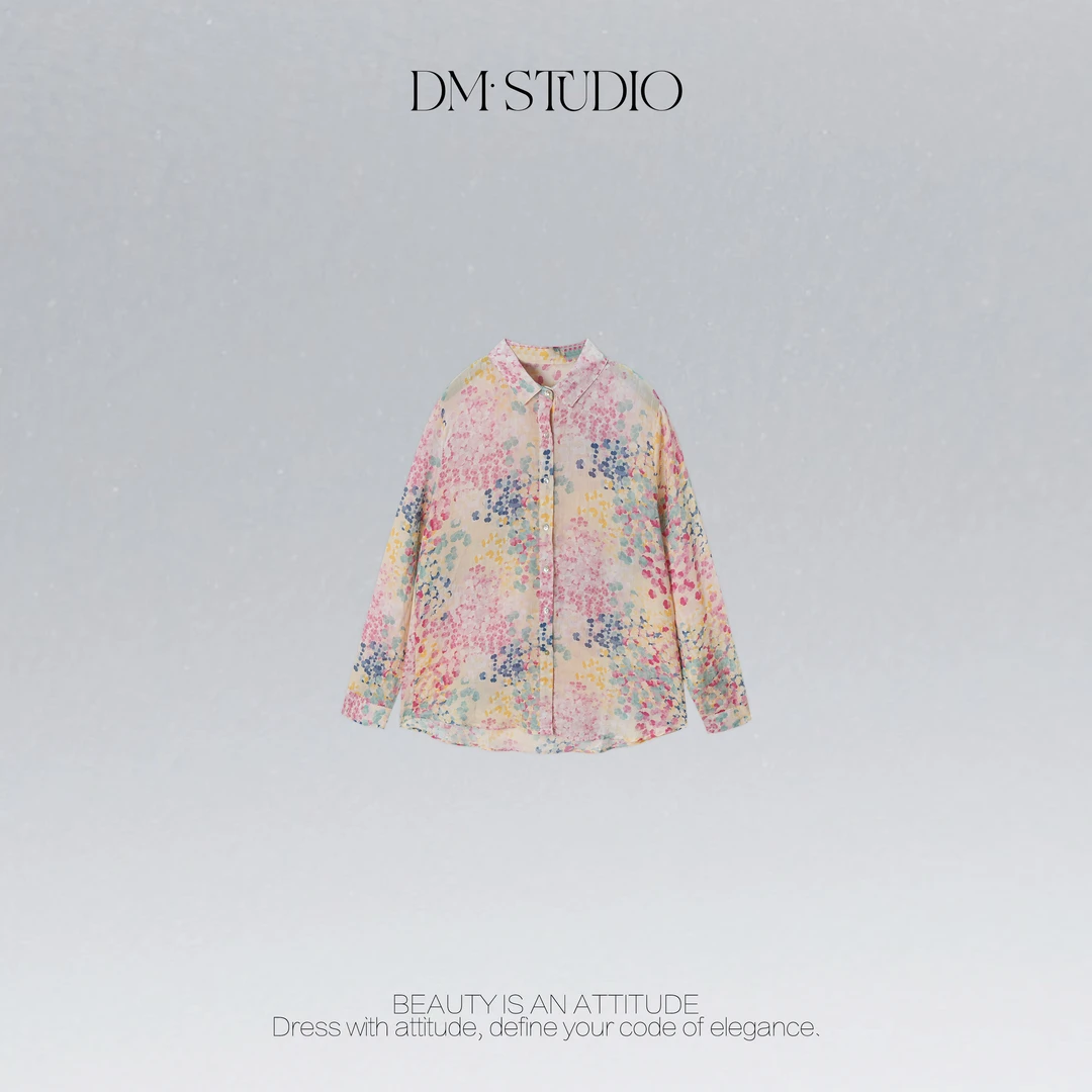 •STUDIO/100%苎麻小众设计款翻领排扣花衬衫2507CS/Z-91062B