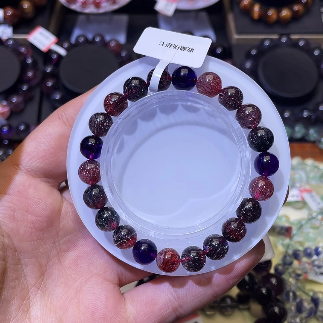 水晶手链未镶嵌黑加仑8.8