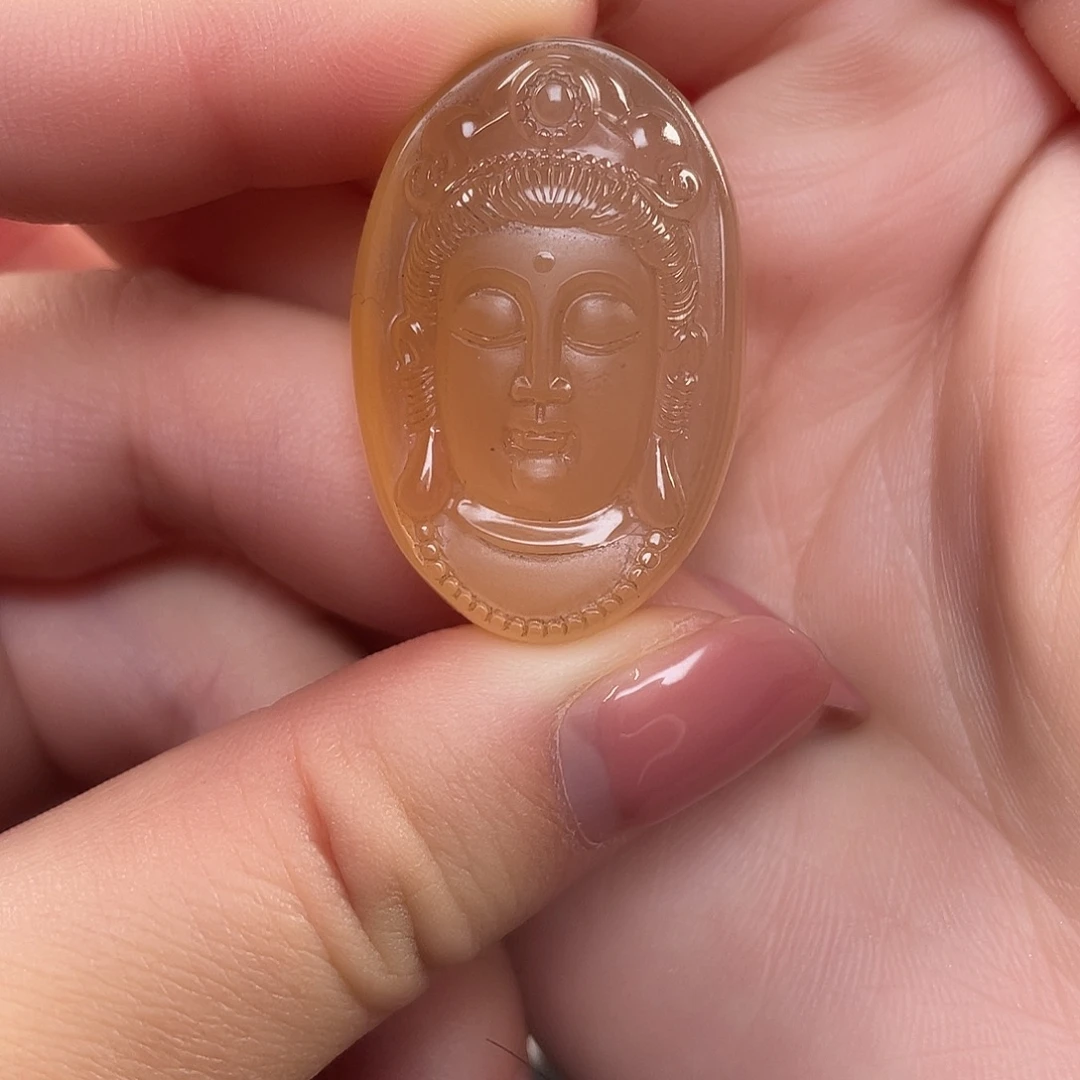 玛瑙/玉髓未镶嵌吊坠