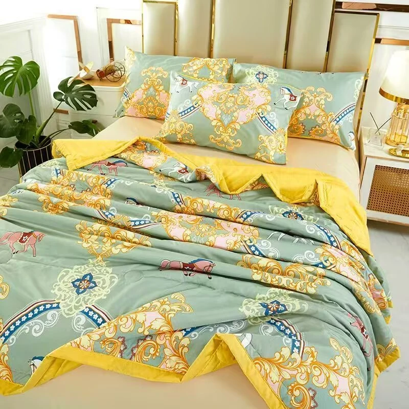 【试睡15天】皇马夏季薄款夏凉被清凉1.5*2米印花夏凉被