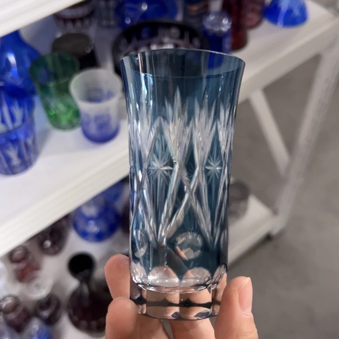 水晶玻璃高脚款微瑕一个
