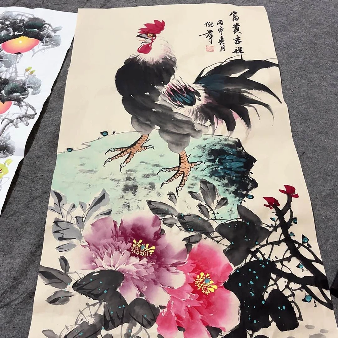 国画国画作品画心一张