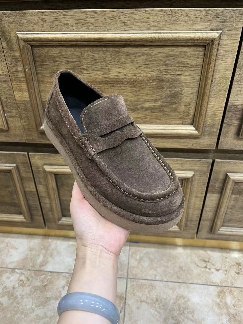 磨砂皮轻便休闲时尚休闲皮鞋休闲鞋秋款一脚蹬